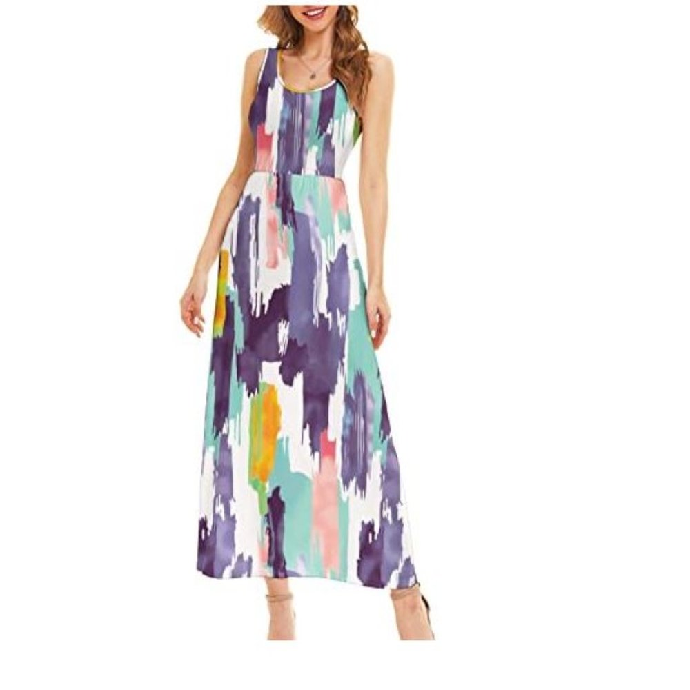 Women's Summer Sleeveless Party Tank Long Dress